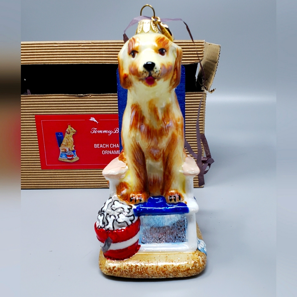 Tommy Bahama Beach Chair Dog Ornament